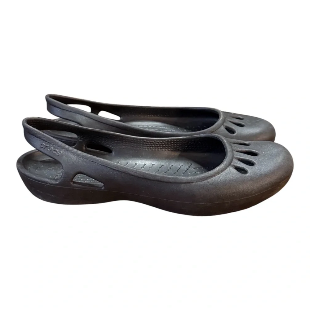 Crocs Malindi Slingback Ballet Flats Women’s Size 10 Black